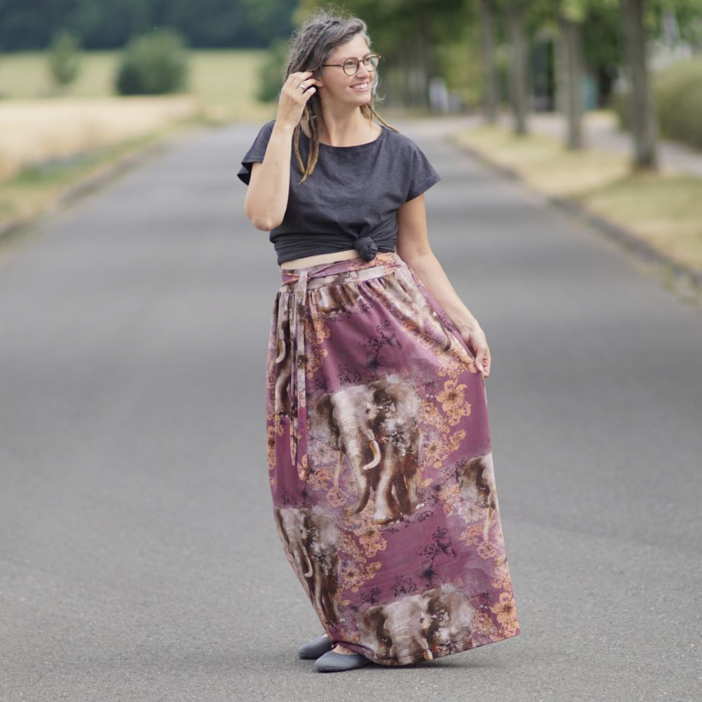Charitystoff: "This time for Afrika" the power of Love - Eigenproduktion von Graustufen-Stoffe auf Baumwolljersey